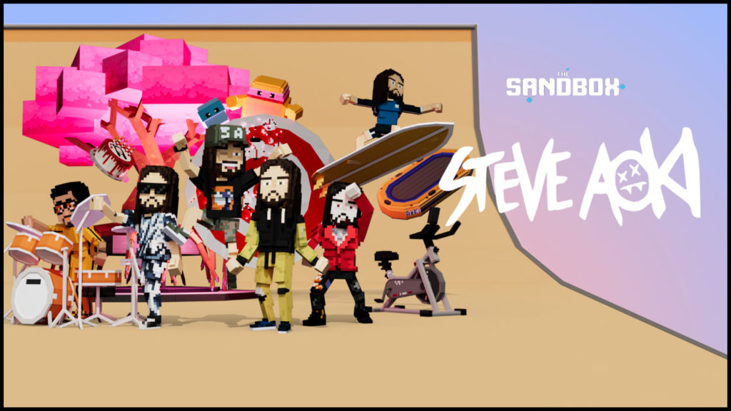 Steve Aoki x The Sandbox avatars